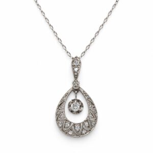 Collier Art Déco - Or, Platine & Diamants