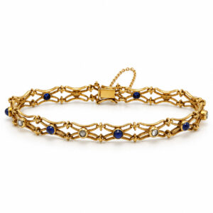 Bracelet Articulé - Or, Saphirs & Diamants