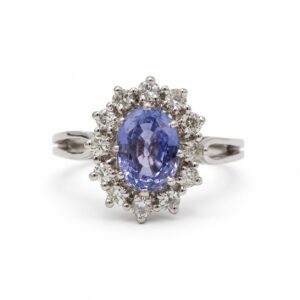 Bague Marguerite - Or, Diamants & Saphir